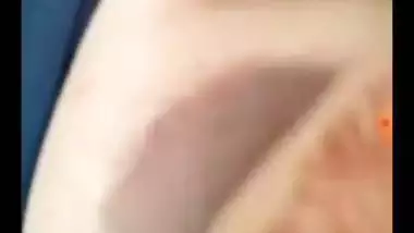 Tight pink pussy and round boobs showing GF video call