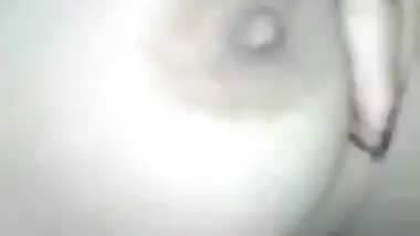 Hot Bhabhi showing boobs selfie MMS video