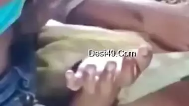 Telugu Lover Outdoor Romance And Blowjob