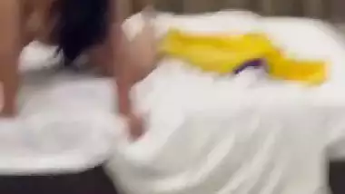 Fucking before mirror in hotel room by horny girlfriend