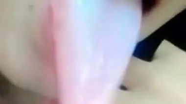 Pointed breasts show and pussy expose by cute girl